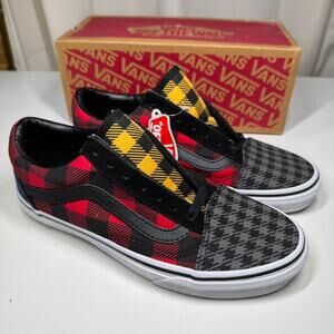 Vans Old Skool Buffalo Mix Plaid Low Top Sneakers Size 6.5 Women / 5 Men NWT
